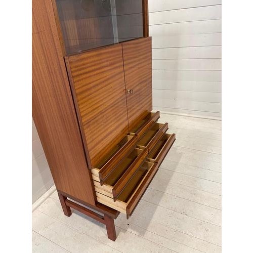 Brown Vintage Display Cabinet by ZNZ Zilina, 1970 For Sale - Image 8 of 10