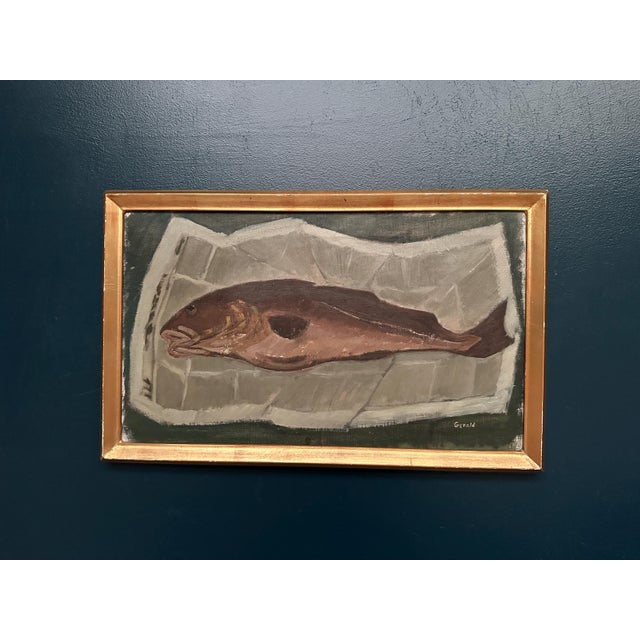 Gerald, Fish, 1960s, Oil on Canvas, Framed For Sale - Image 6 of 12