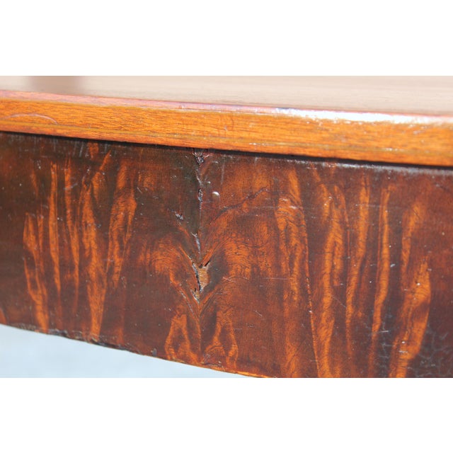 Antique Early 20th-Century Flame Mahogany Gateleg Game Table or Desk For Sale - Image 12 of 18