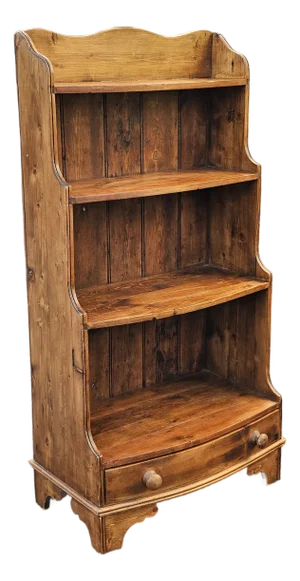 American Primitive Waterfall Rustic Pine Bookcase
