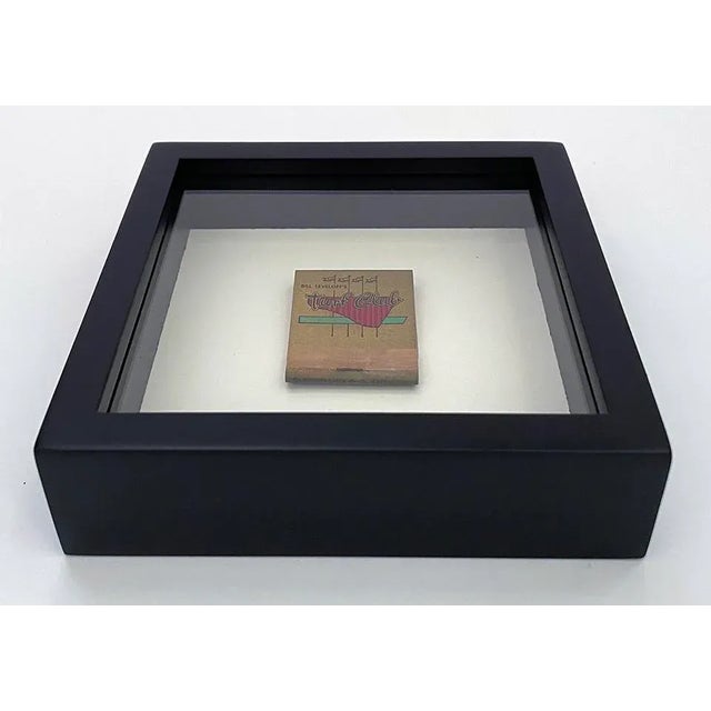 Mid-Century Modern Mid 20th Century Vintage Framed Matchbook From the Turf Club in Rivera California For Sale - Image 3 of 6