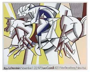 Roy Lichtenstein, The Red Horseman, Leo Castelli, Offset Lithograph; 1975