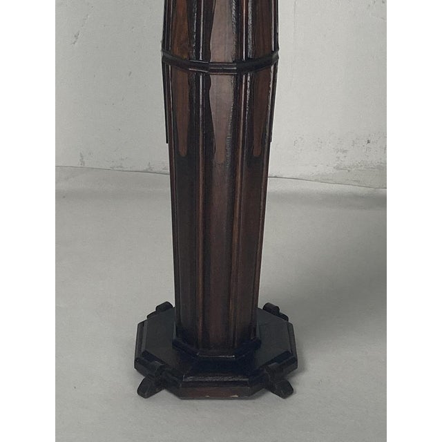Art Deco Dutch Amsterdam School Pedestal, 1920s For Sale - Image 14 of 15