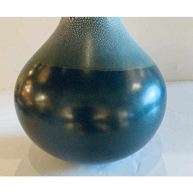 Stylish Stylish Studio A Home Small Modern Blue and Gray Eggshell Vase, showroom floor sample