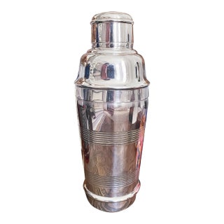 1930s Silver Plated Cocktail Shaker From a Union Castle Line Steamship For Sale