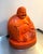 1960s-70s Red Ceramic Buddha Statue For Sale - Image 4 of 4