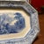 Antique English Blue Transfer Ironstone Octagonal Platter, River and Castle Scene, Circa Mid-19th Century For Sale - Image 6 of 12