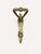 A striking antique solid brass door knocker featuring a bold triangular ring design mounted on an elongated decorative...