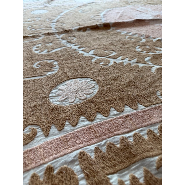 Decorative Suzani Tablecloth From Uzbekistan For Sale In New York - Image 6 of 8