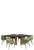 Marble Top Dining Table and Chairs in Black, Green and Gold - Set of 7 For Sale - Image 10 of 10