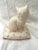 Vintage Italian Ceramic Cat sitting on a pillow. Super cute and perfect for a girls room or guest room. Signed on bottom....