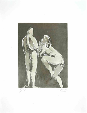 Giacomo Manzú, Dancers Edition of 125, 1970s, Etching