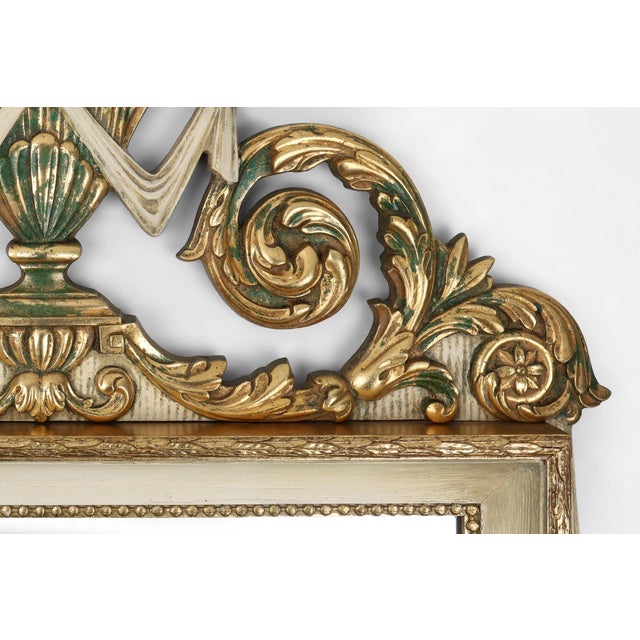 Napoleon III Style Mirror in Wood with Facet Cut Mirror, France, 1950s For Sale - Image 11 of 12