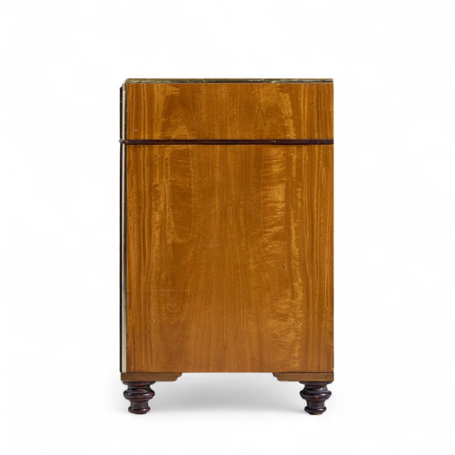 Late 20th Century Baker Furniture Campaign Style Brass Handle Credenza For Sale - Image 5 of 12