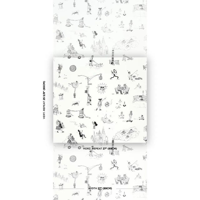 Part of the New Yorker Collection, this charming peel-and-stick wallpaper captures everything we love about the Big...