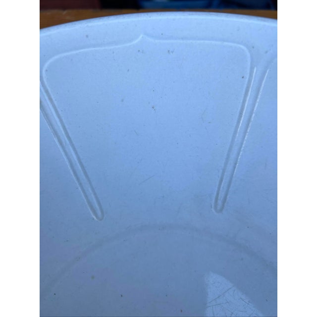 American Antique Staffordshire White Ironstone Girard Shape Pitcher & Bowl Set, Circa 1840s For Sale - Image 3 of 17