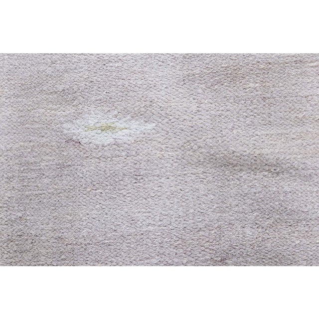 Doris Leslie Blau Indian Dhurrie - Mid-Century Lavender Flatweave Cotton Rug For Sale - Image 10 of 10