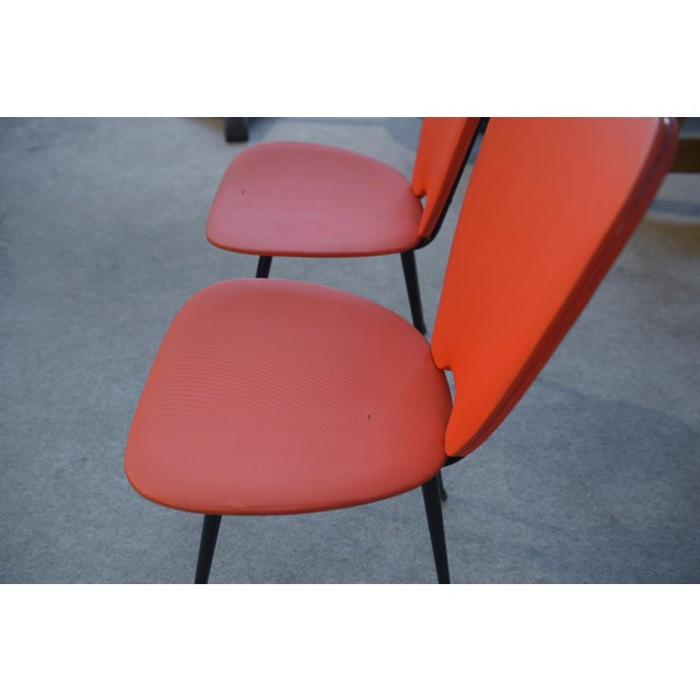 Set of Red Skai Chairs, 1960s For Sale - Image 9 of 18