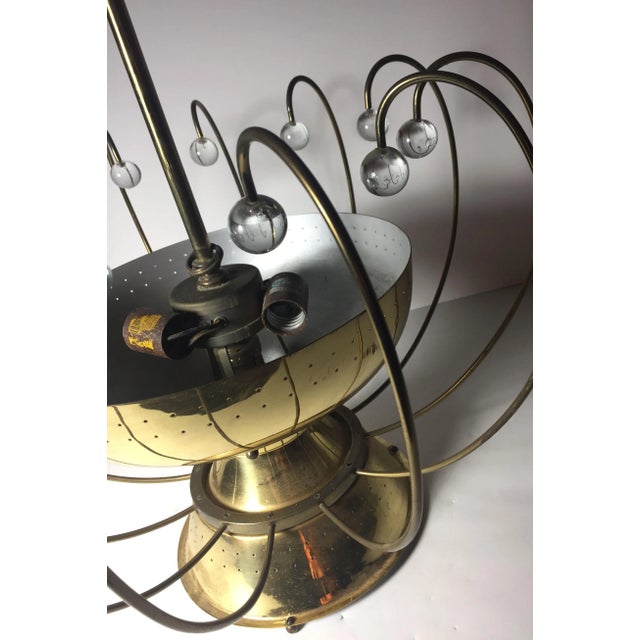 Gold Lightolier Chandelier Ceiling Fixture Lamp For Sale - Image 8 of 9
