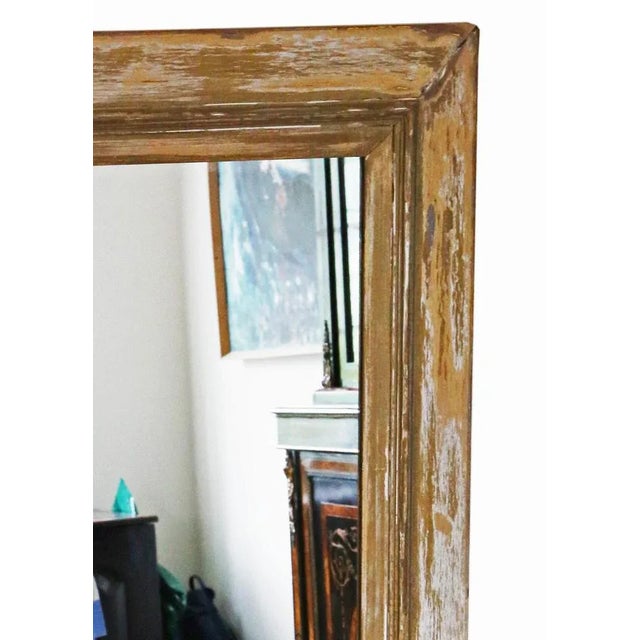 Large 19th Century Distressed Overmantle Wall Mirror For Sale - Image 4 of 7