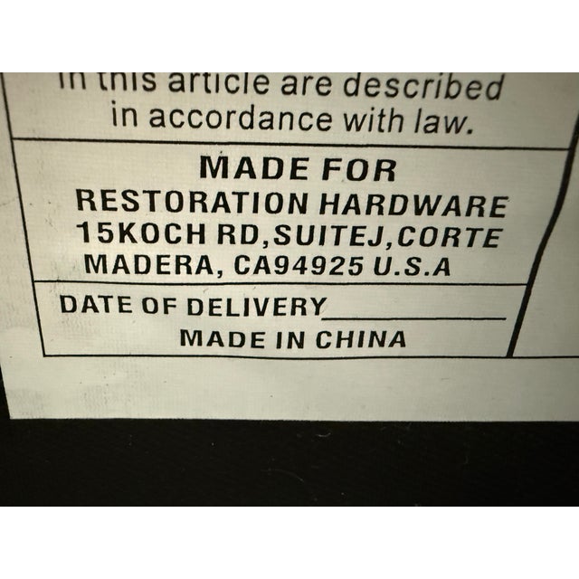 Contemporary California King Restoration Hardware Linen Bed Frame For Sale - Image 3 of 12