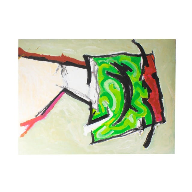 Paper 2012 Abstract Acrylic on Paper Painting by James L. Bruch For Sale - Image 7 of 7