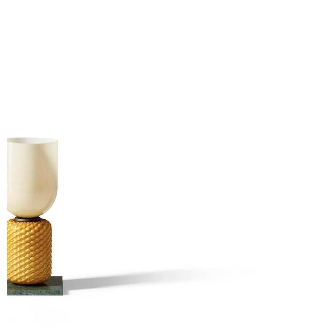 Mid-Century Ficupala Table Lamp in Marble & Blown Glass from Cassina For Sale - Image 3 of 9