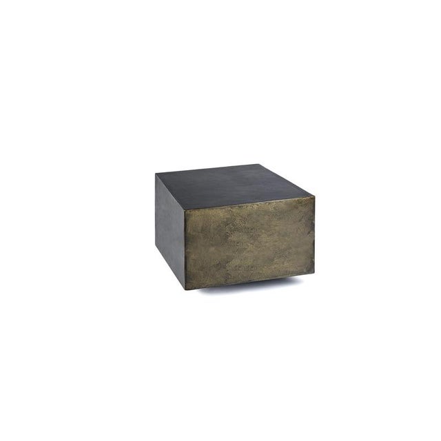 Stone Bronze Monolite 5050 Coffee Table by Disain1971 Dimensions: W 50 x D 50 x H 38 cm Materials: Bronze / Bronzo....