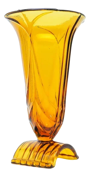 Art Deco Glass Vase from Val Saint Lambert, Belgium, 1950s