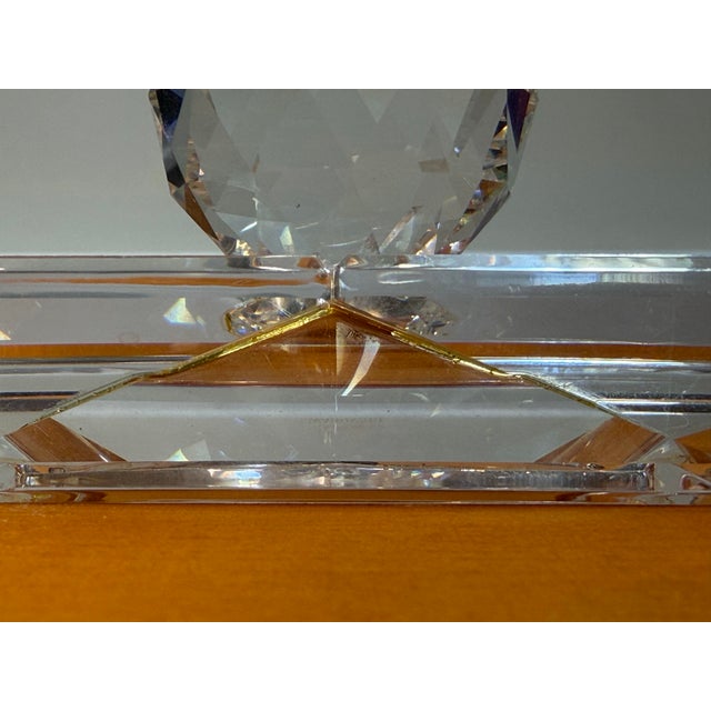 1980s Vintage 1980s Swarovski Austrian Crystal 3-Light Candelabra Candle Holder - Model 7600 For Sale - Image 5 of 8