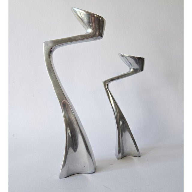 Mid-Century Swan Candleholders attributed to Matthew Hilton, England, 1986, Set of 2 For Sale - Image 13 of 15