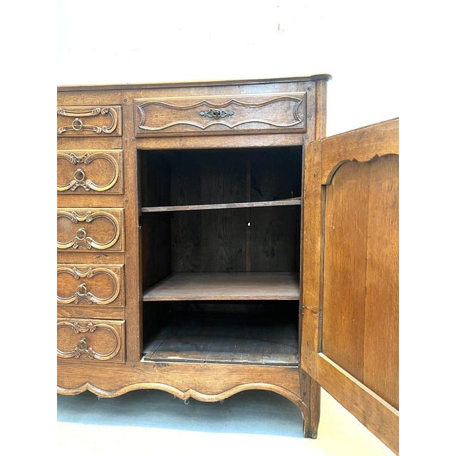 Wood Antique French Rustic Oak Chest of Drawers For Sale - Image 7 of 8