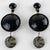 Angela Caputi Black and Gray Floral Clip Earrings For Sale In Atlanta - Image 6 of 8