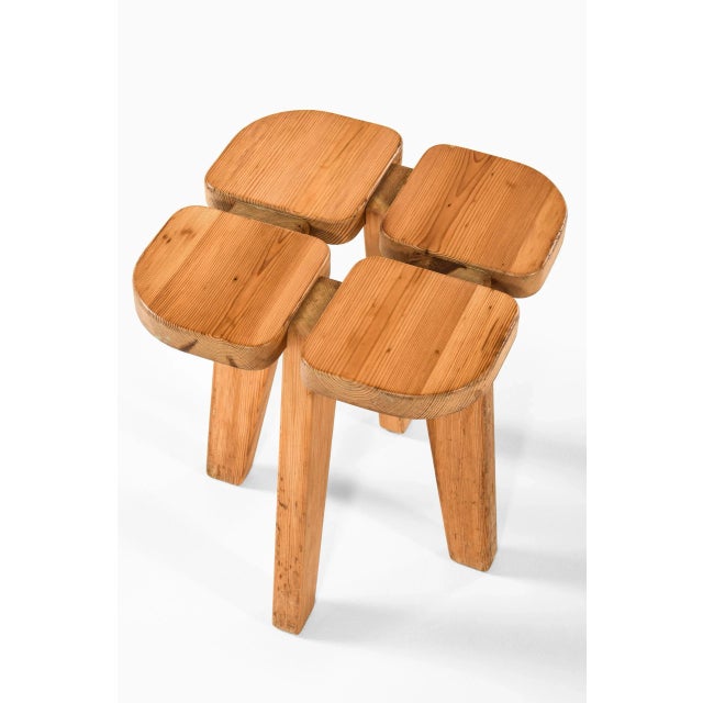 Brown Set of Model Apila Stool by Lisa Johansson-Pape attributed to Stockmann Oy, 1970s For Sale - Image 8 of 9