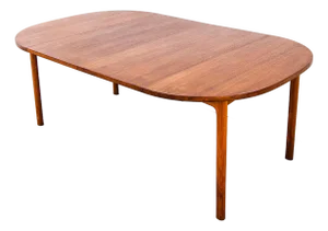 1960s Restored Mid Century Modern Expandable Walnut Dining Table by Dux