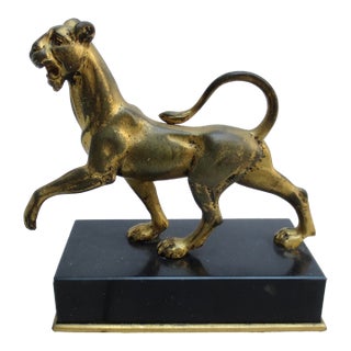 E. F.Caldwell and Co. Gilt Bronze Panther Circa 1900 For Sale