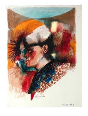 Leo Guida, Matador 2, 1960s, Original Mixed Media Drawing