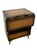 1970s Vintage Mid-Century Modern Drop-Front Nightstand / Bedside Cabinet With Interior Drawer and Brass-Toned Legs For Sale - Image 5 of 9