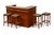 Tan English Club Style Architectural Corner Bar Counter with Stools in Mahogany and Leather, 1970s, Set of 5 For Sale - Image 8 of 8