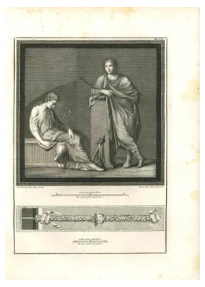 Roccus Pozzi & Nicola Vanni, Ancient Roman Painting, Original Etching, 18th Century