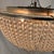 Metal Crystal Beaded Flush Mount Chandelier For Sale - Image 7 of 17