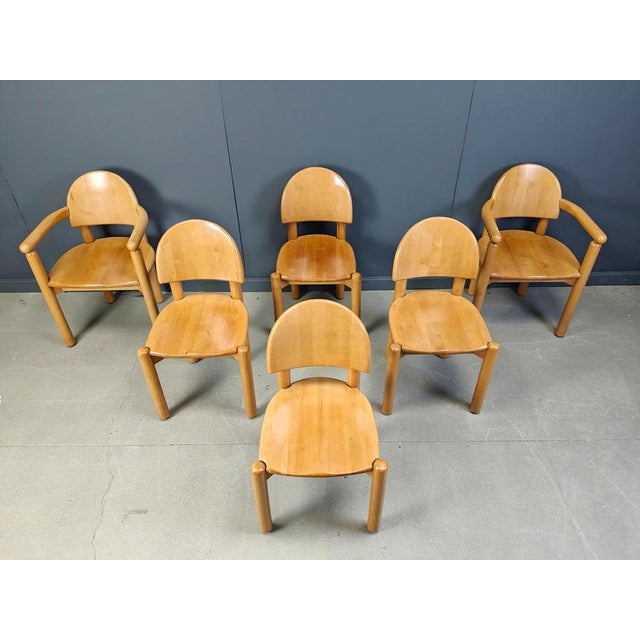 Wood Pine Wood Dining Chairs by Rainer Daumiller for Hirtshals Savvaerk, 1980s, Set of 6 For Sale - Image 7 of 15