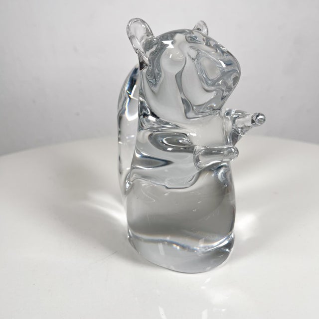 Late 20th Century Daum France Art Crystal Sculpture Squirrel Figurine For Sale - Image 9 of 13