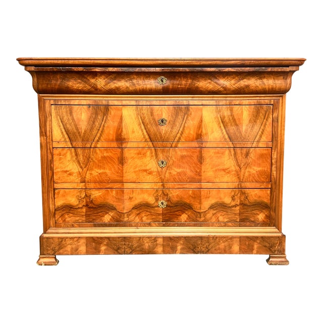 French 19th Century Louis Philippe Walnut Chest of Drawers For Sale