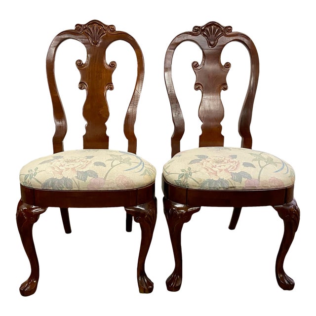 Vintage Queen Anne Dining Chairs by American Drew Pair Chairish