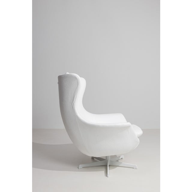 20th Century Czech Kelo Swivel Armchair White Cream For Sale - Image 10 of 15