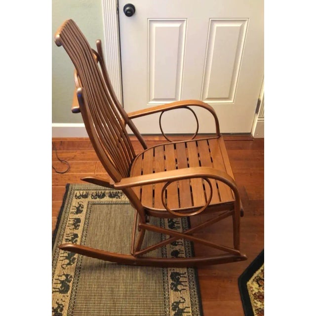 Rustic Folk Art Adirondack Bentwood Rocking Chair For Sale - Image 3 of 5