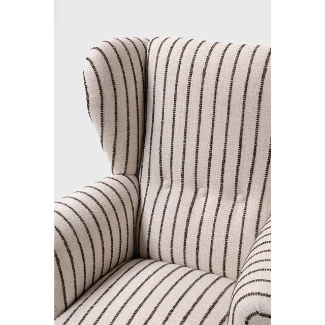 1970s French Striped Bergère Armchairs, 1970s, Set of 2 For Sale - Image 5 of 11