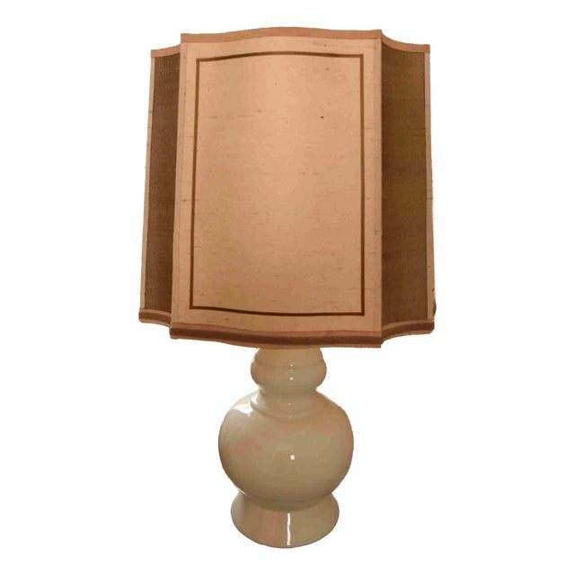 White Porcelain Table Lamp For Sale