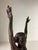 This is a mid-century vintage bronze ballerina sculpture. This beautiful female ballerina is in a dramatic expressive...